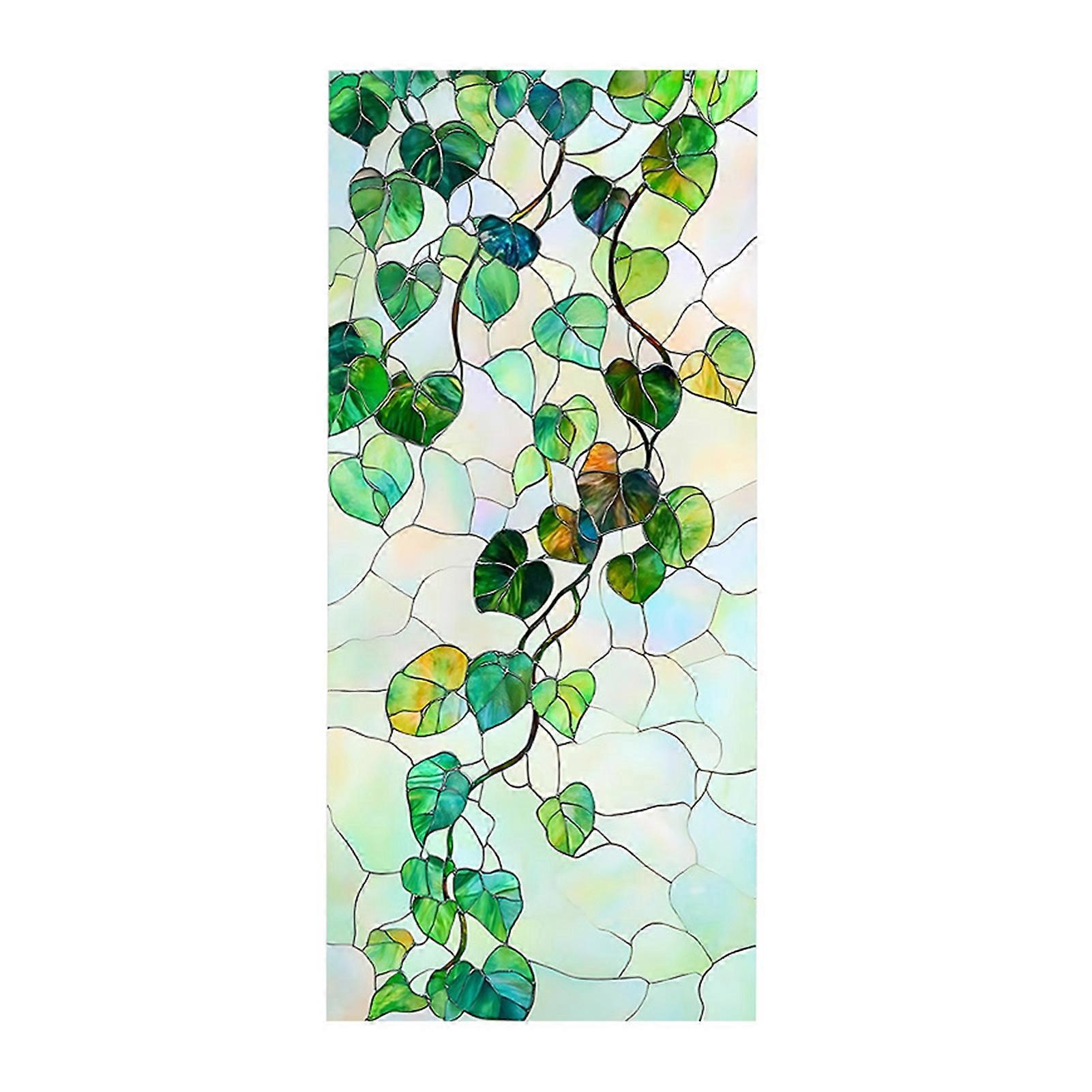 Leaf Pattern Window Film Privacy Protection Bathroom Kitchen