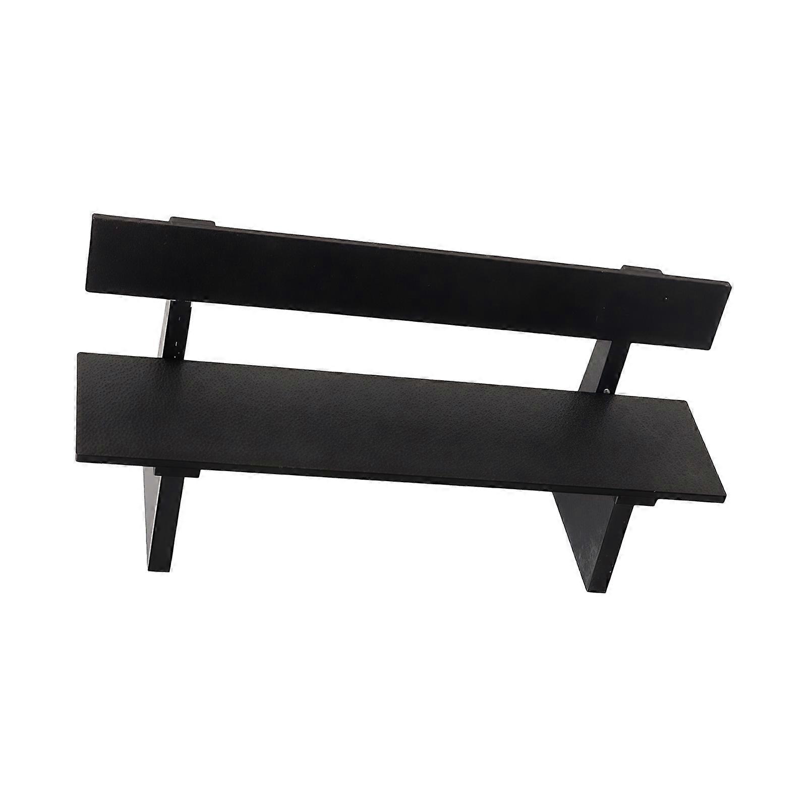 Realistic Miniature Dining Table Black Chairs Set Perfect For Dollhouses Decors Black Collectors Multicolor
