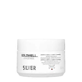 Goldwell Dualsenses Silver 60 Sec Hair Treatment Cream Mask Anti Grey 200 ml