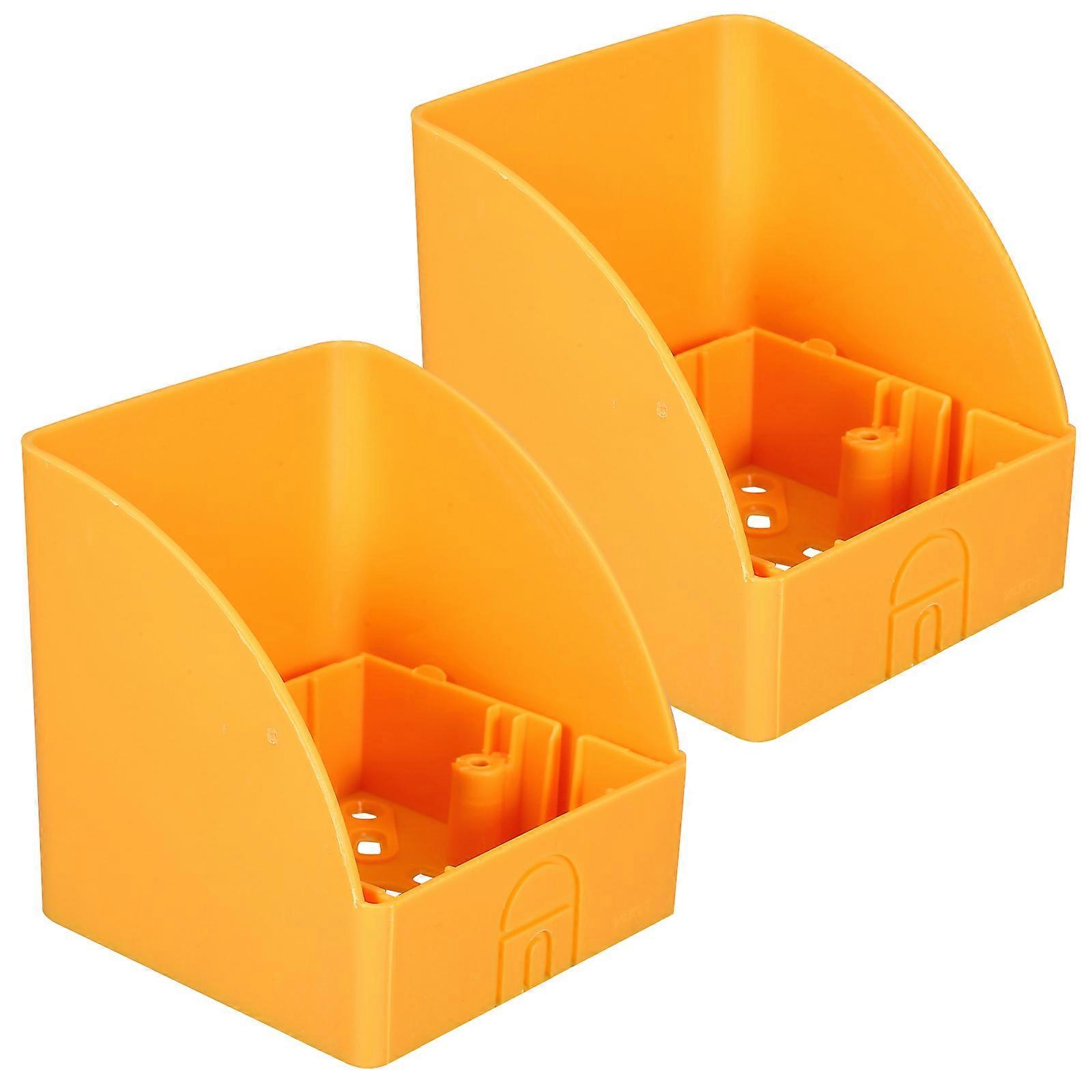 Insert Socket Waterproof Cover Yellow for Outdoor with 2Pcs Waterproof Protector