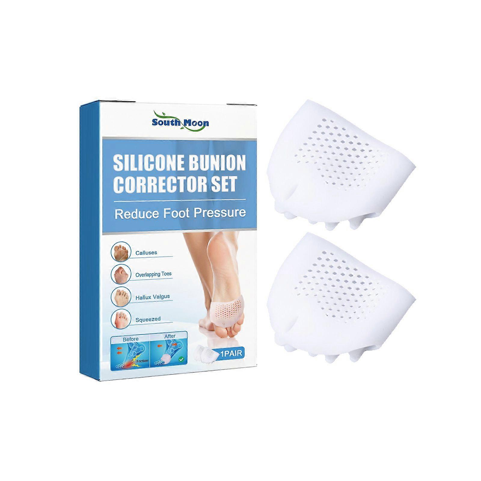 Silicone Bunion Corrector & Toe Separator Set, Honeycomb Breathable Design