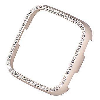 Slim horloge hoesje met creatieve inleg, beschermhoes, valbestendig, compatibel met Fitbit / Lite (goudkleurig)