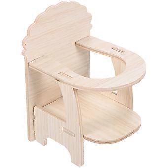 1 Set Hamster Chaise Hamster Chaise de salle à manger en bois Hamster Haute Chaîne Hamster Cage Accessoires