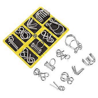 2 Sets  Funny Intelligence Buckle Ring Toys Unlock Game Ring (English Edition)