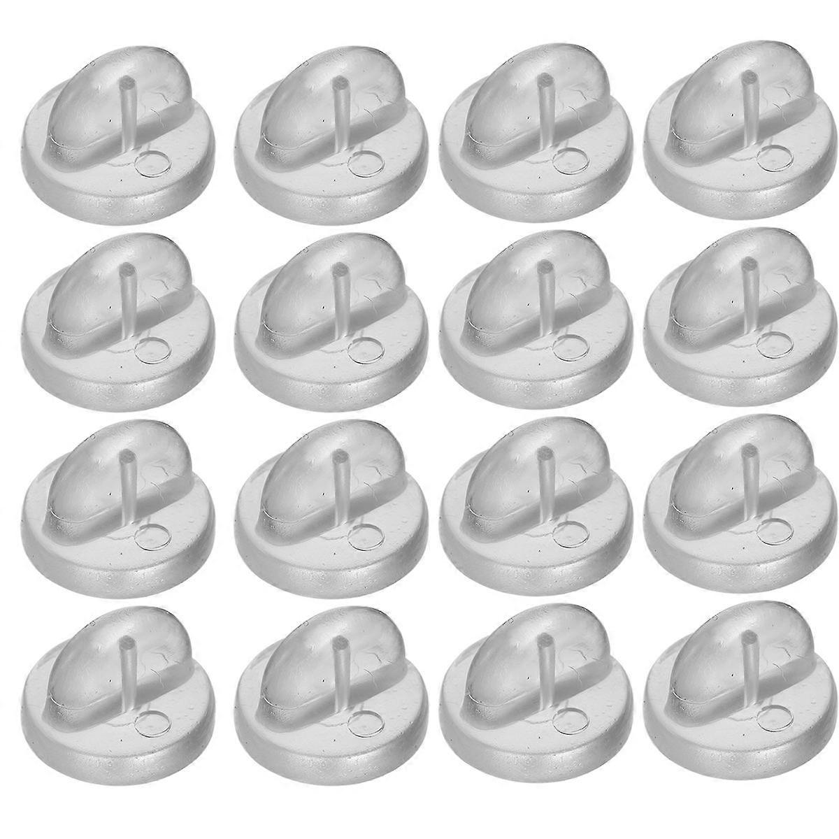 200pcs Caps PVC Pin Backs Keepers Replacement Brooch Clasp
