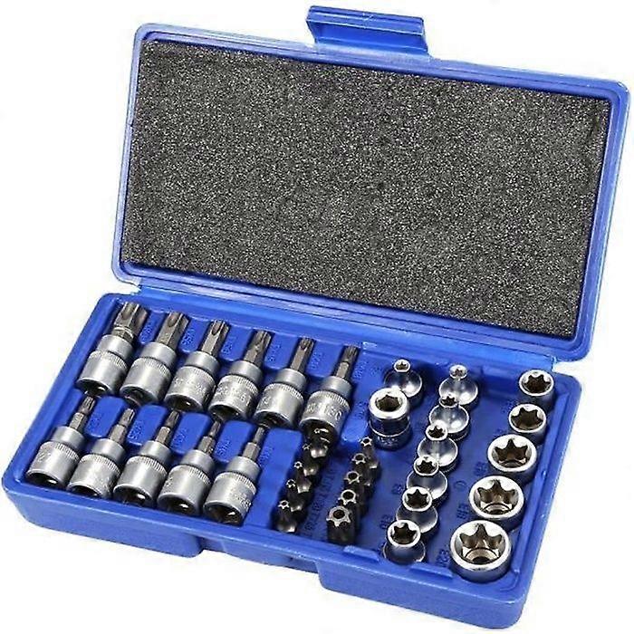 34 Piece Torx Bit and Hex Socket Set