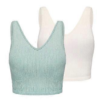 Slazenger Womens/Ladies Ribbed Sports Bra (Pack of 2)