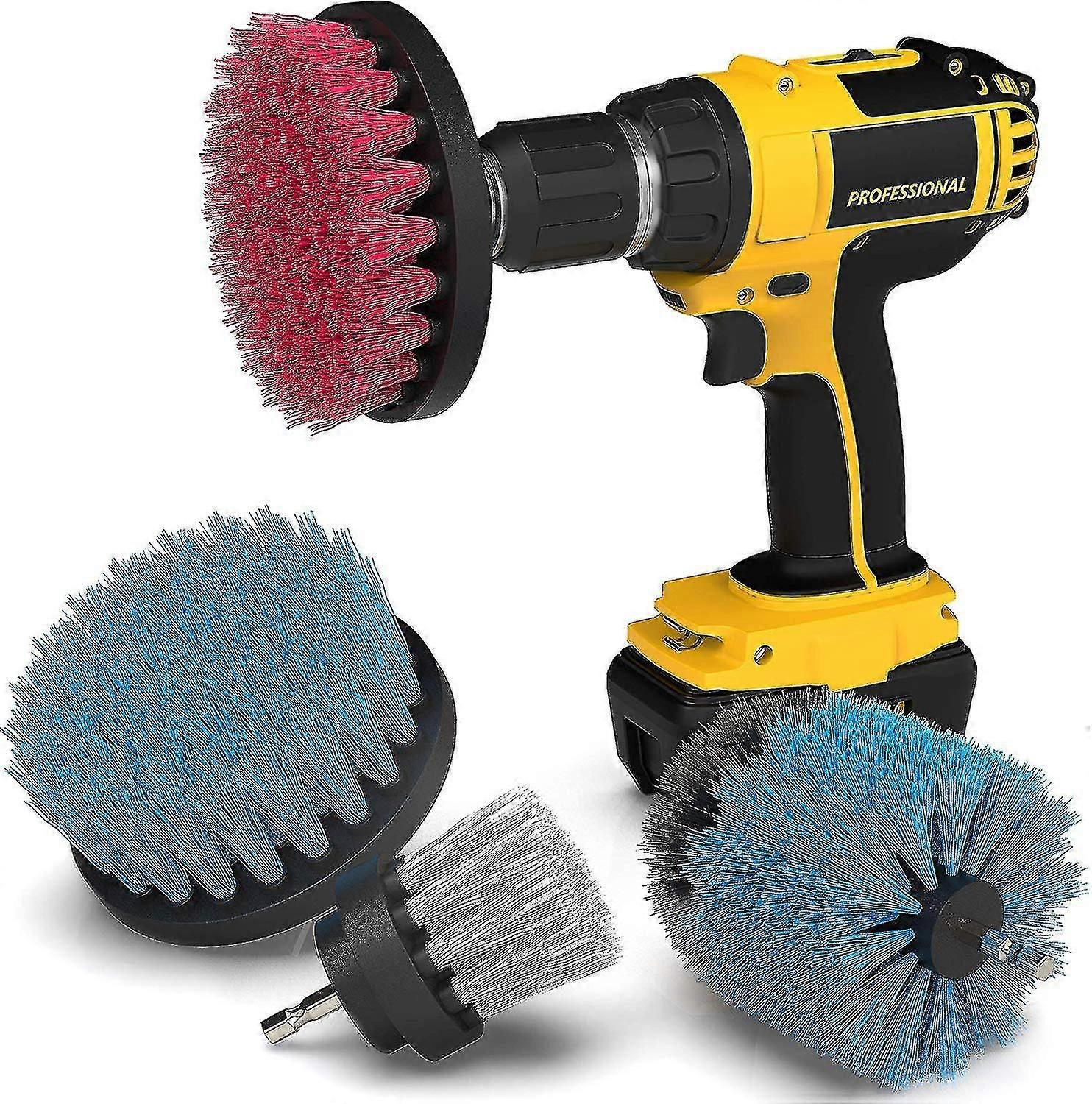 Drill Brush Accessory Set - Electric Scrubbing Brush Cleaning Kit