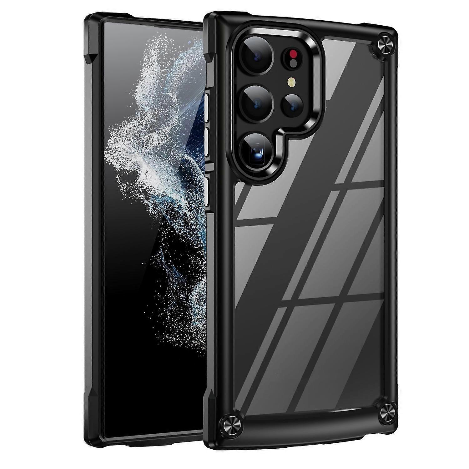 Phone case for Samsung Galaxy S24 Ultra, shock-resistant TPU PC, reinforced edges
