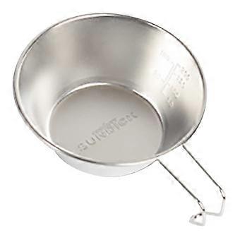 2pcs Stainless Steel Camping Bowl and Cup Set, Lightweight Durable with Foldable Handle for Hiking