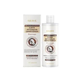 2pcsHeat Protection Leave - in Repair Conditioner, with Castor Oil, Hyaluronic Acid, Panthenol, Strengthen Scalp, Reduce Hair Loss, Frizz - free