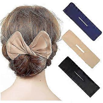 3-pack Bun Twister Flexible Donut Bun, Lazy Curler, Headband French Twist Bun