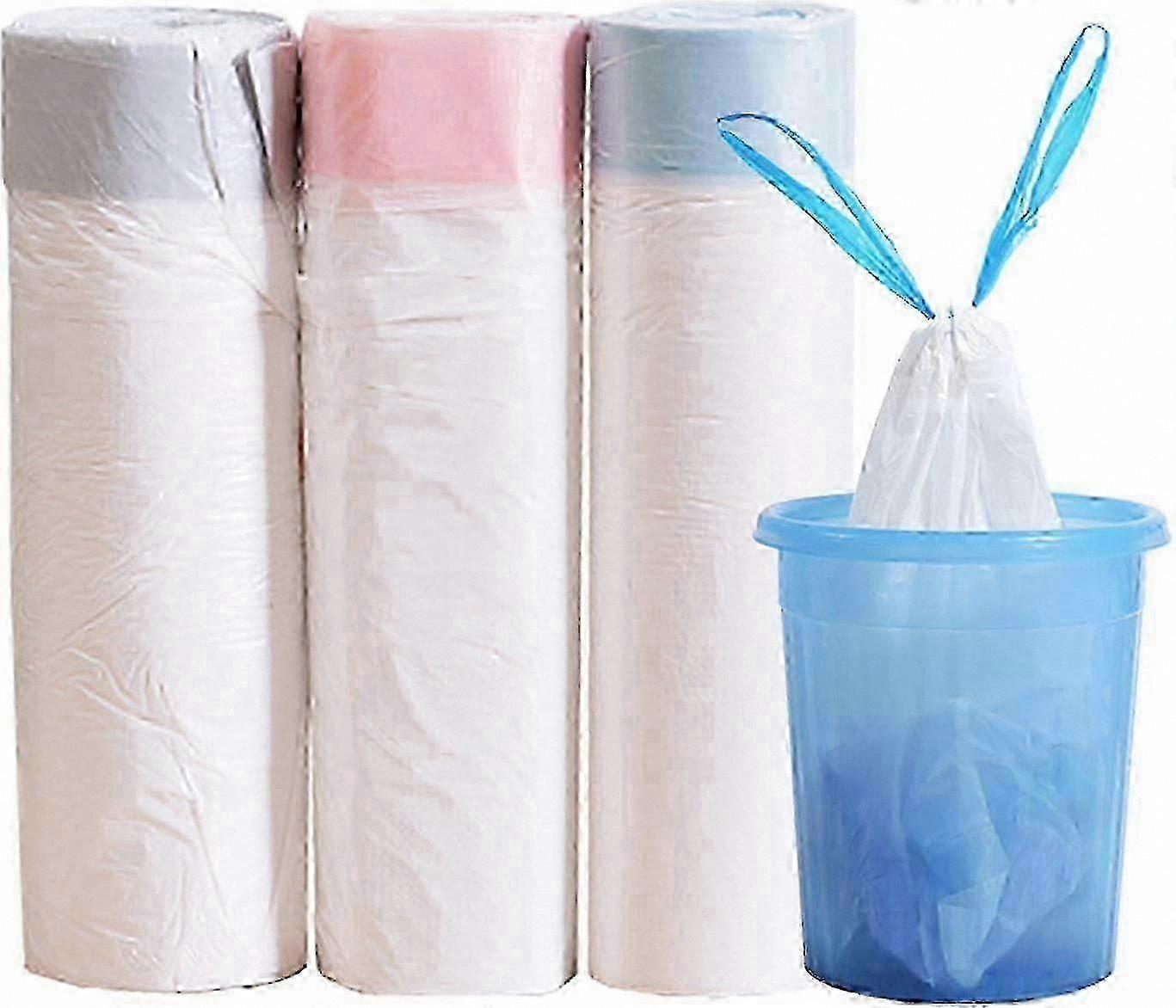 15 Liter Trash Bags with Drawstrings, 3 Rolls