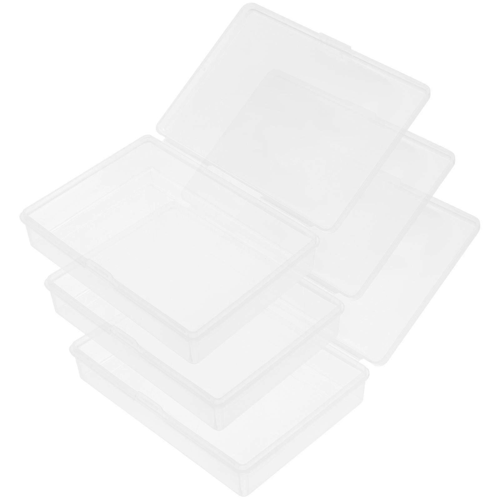 Playing Card Storage Box Plastic Case for Storage Use 3Pcs Clear Boxes