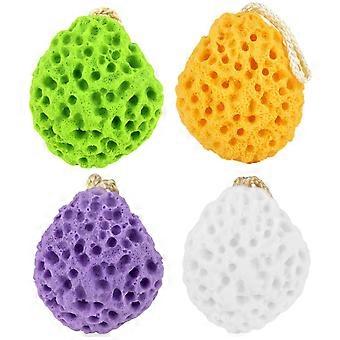 Bath sponge (4 pieces) - Luffa shower sponge, body sponge for shower peeling