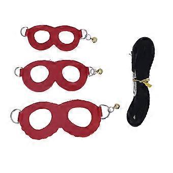 Hamster Geschirr und Leine Set Kunstleder Soft Easy To Wear Ratte Walking Harness Weste und Leine Set mit Glocken Rot