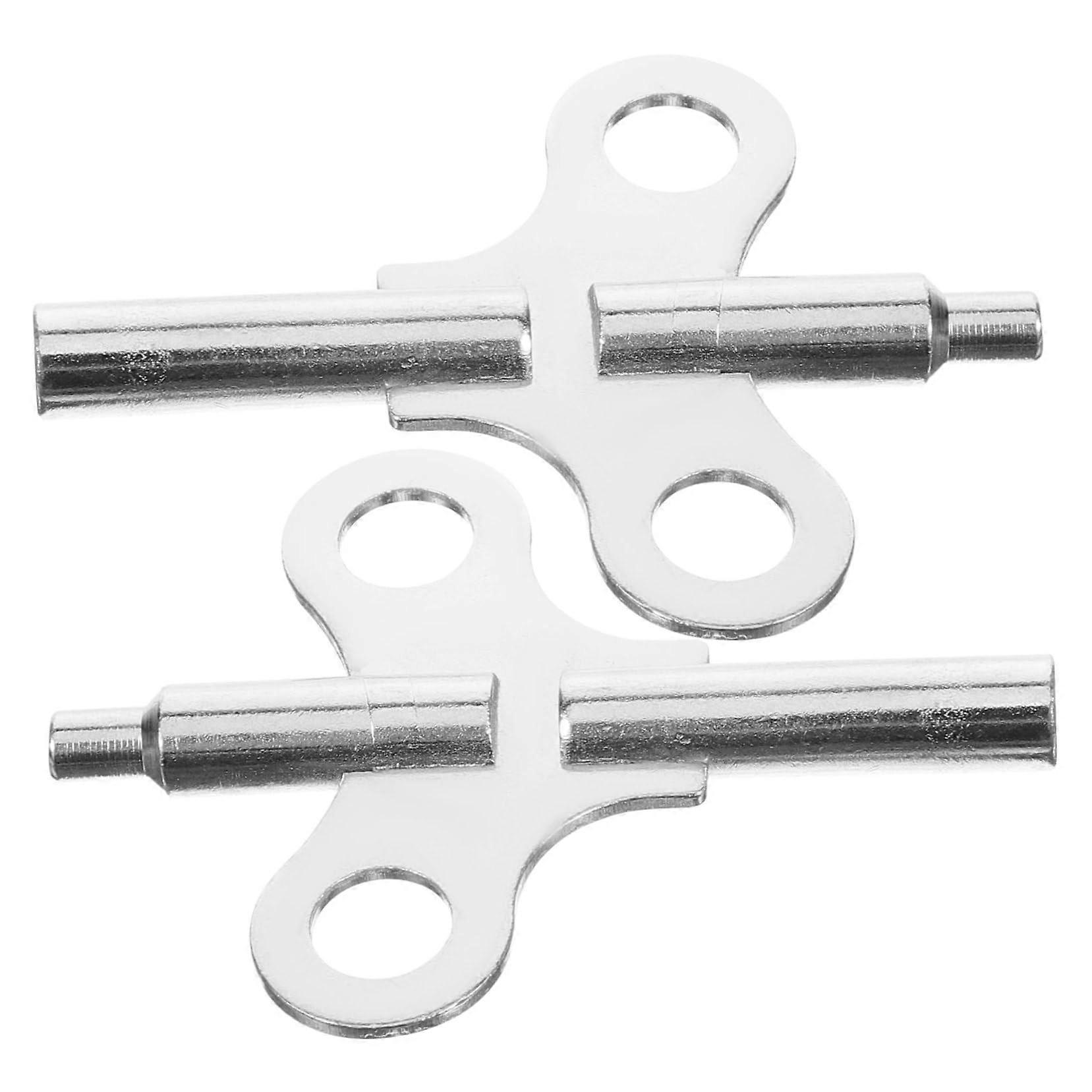 2Pcs Clock Winding Key Set, Durable Metal Mechanical Clock Key for Antique  Use