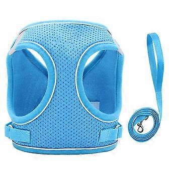 Pet Leash Harness Breathable Reflective Cat Vest Harness with 360 Degree Rotating Traction Hook for Pet Supplies L