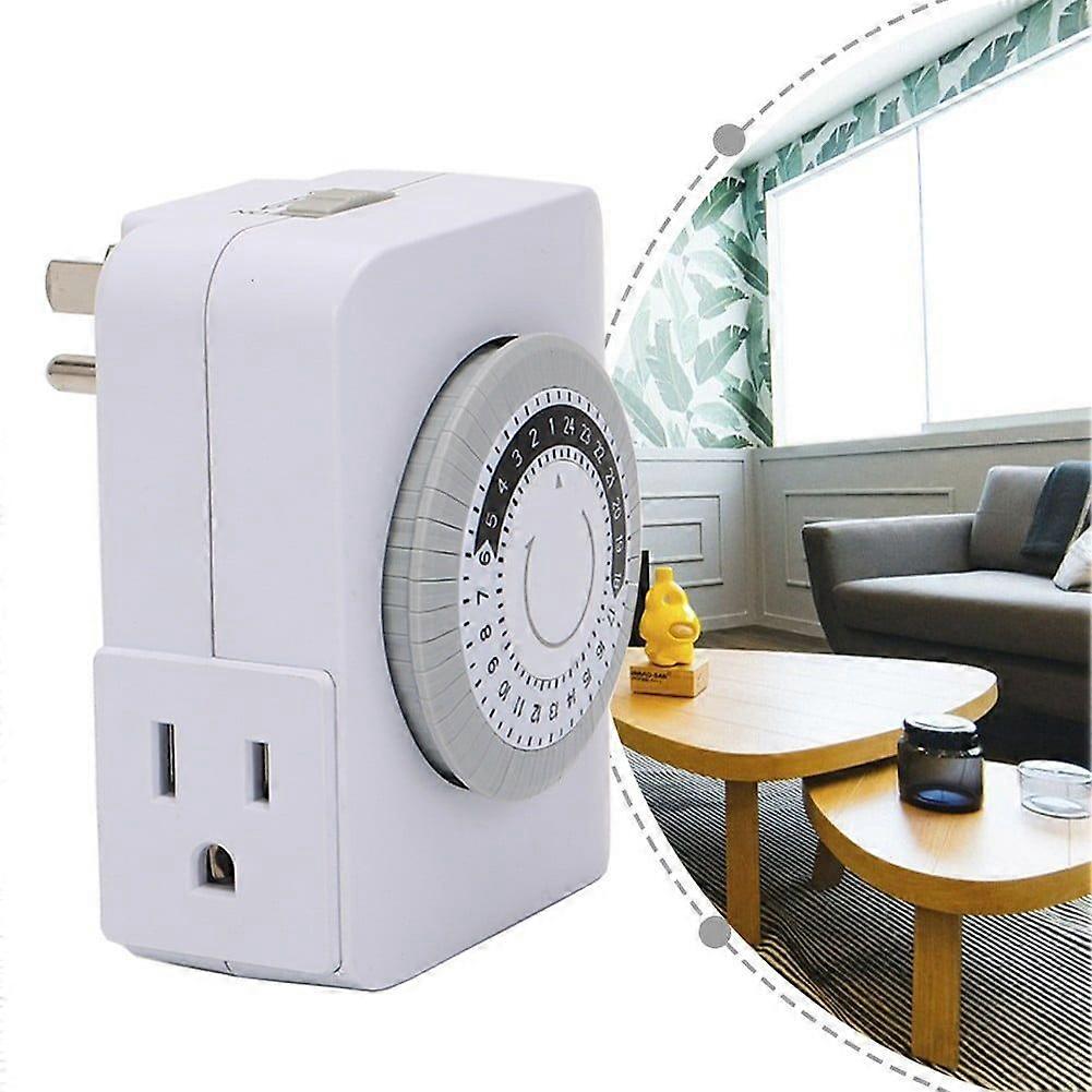 24-hour indoor mechanical timer socket, three-pin plug and double plug