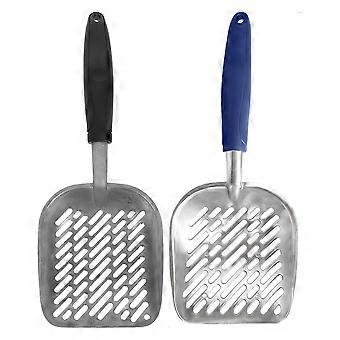 Metal Cat Litter Scoop for Efficient Sifting with Ergonomic Handle 2Pcs