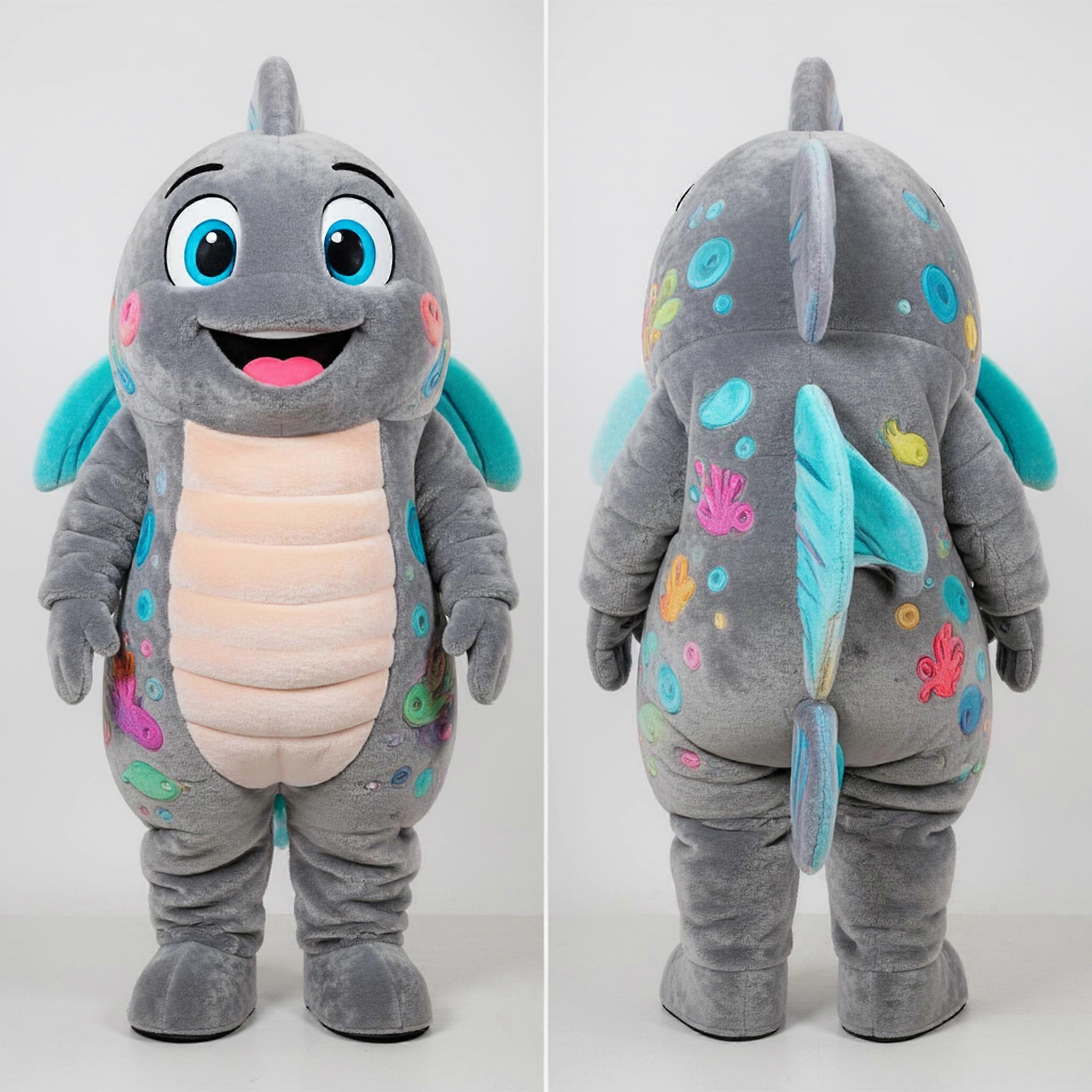MASTICOT Velvety Gray Cheerful Ceviche Mascot