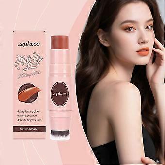 2pcsDual-ended Multi-purpose Makeup Stick, Orange, Blush for Charming, Rosy and Three-dimensional Skin with Light and Thin Effect