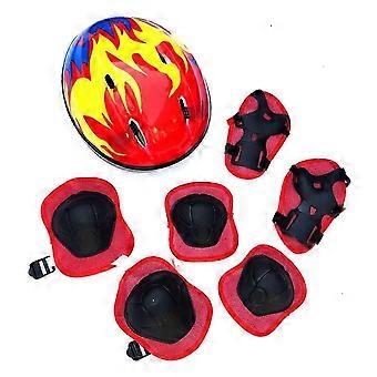 7Pcs/Set Ultralight 3-6 Years Kids Bicycle Helmet Girls Children Riding Protective Gear