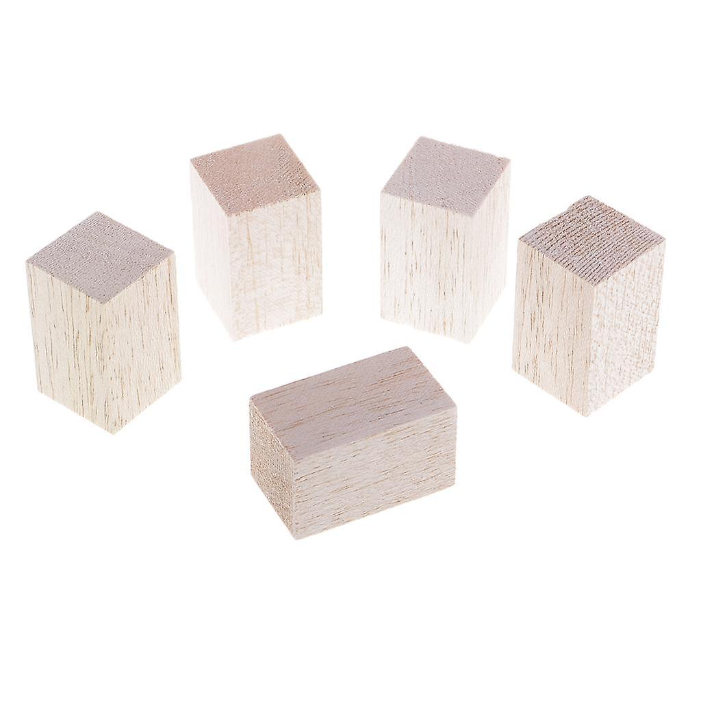 Balsa Wood Blocks DIY Modelling Craft Wood working Materials 5pcs 50mm
