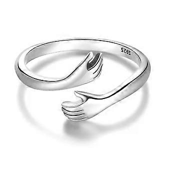 Bague en argent 925, ajustable et polyvalente, idale pour les filles, les mres, les surs, les pouses, les amies et les grands-mres. Or blanc.
