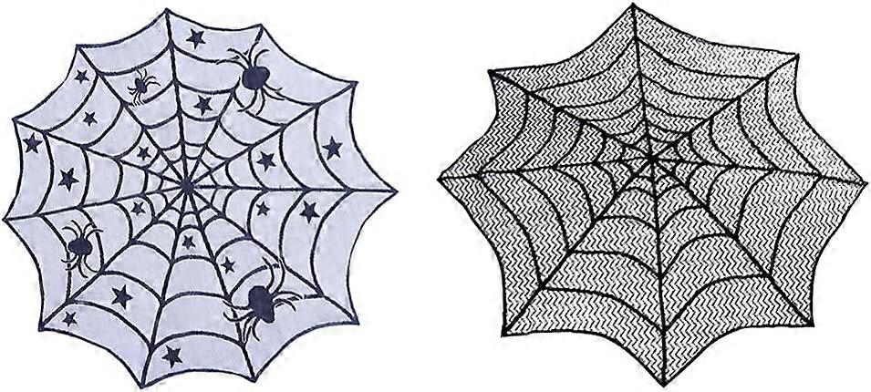 2-Piece Halloween Tablecloth Set, Spiderweb Tablecloth, Halloween Tabl