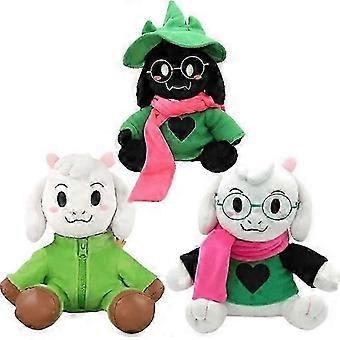 Deltarune Ralsei Plush With No Hat Green Fur Glasses Scarf Fashion Plush Toy