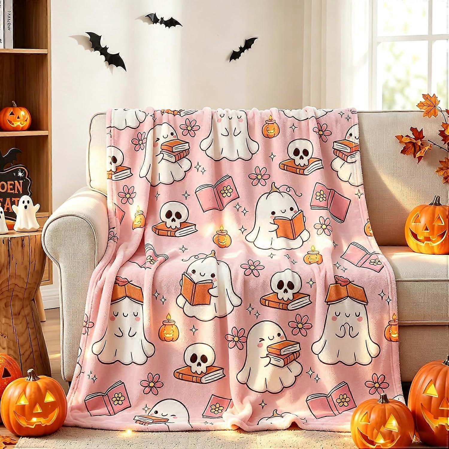 Fall Throw Blanket Soft Flannel Pumpkin Blanket Throw 50"x60"