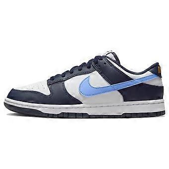 Zapatillas de skate bajas Nike Dunk Leather Fashion Trend Unisex, color negro, blanco y azul FN7800-400