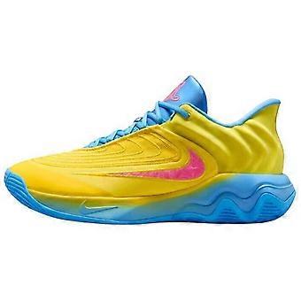 Chaussures de basketball basses Nike Giannis Immortality 4 pour homme, antidérapantes et résistantes à l'abrasion, jaune et bleue, réf. FQ3681-700