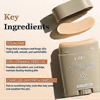 2Pcs 23g Matte & Glowy Sunscreen Stick Duo SPF 50 Non-Greasy No White Cast Hydrating Sun Protection Stick for Face Body Daily Outdoor-jry