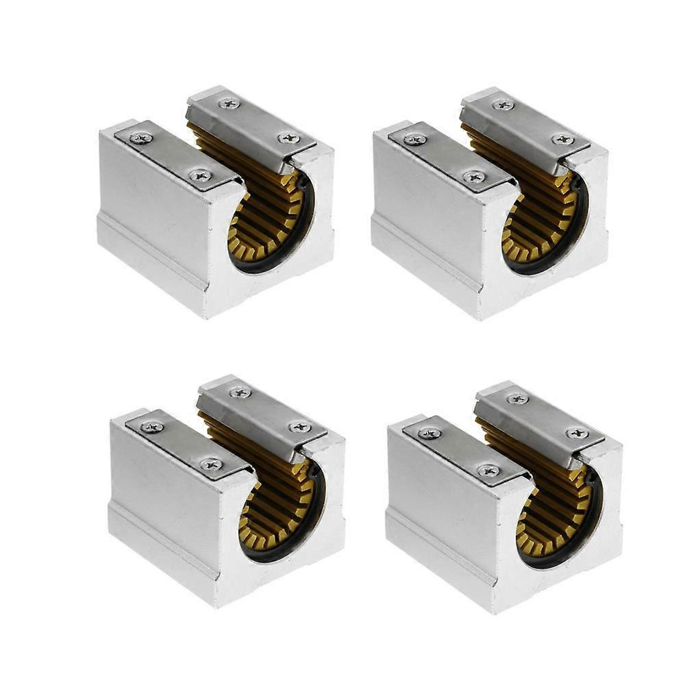 4Pcs Solid Polymer Sbr20uu 20mm Open Block Linear Bearing Slide Cnc Router Linear Slide