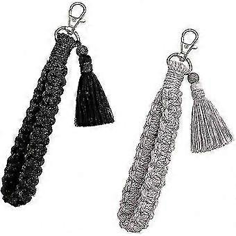 Handmade Key Case for CLS Car Keys, Women's Key Holder, 2-Pack Black & Purple