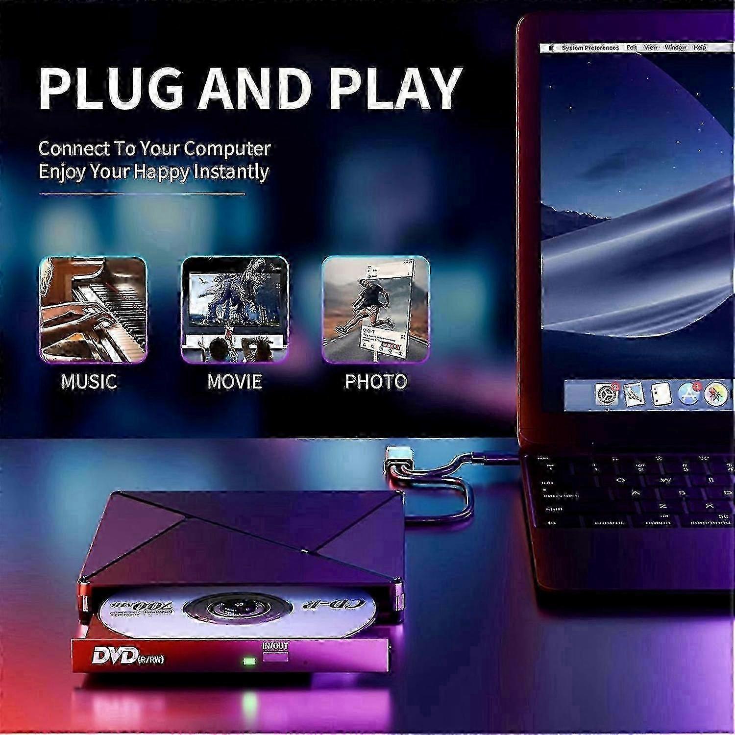 USB 3.0 Portable CD DVD Writer
