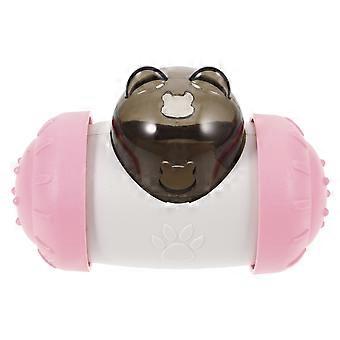 Pet Treat Ball for Feeding and Play 3Pcs Pink ABS Dog Toy