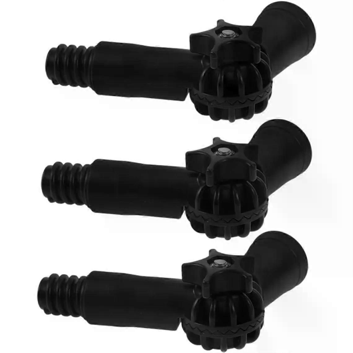 3 Pack Adjustable Pole Adapter with American Threaded Head