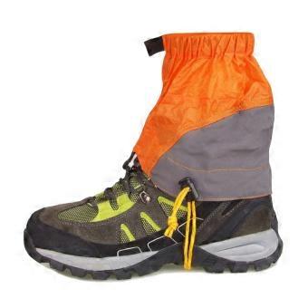 Hiking Leg Gaiters Waterproof Breathable Nylon Snake Proof Outdoor Gaiters Adjustable Lightweight Orange