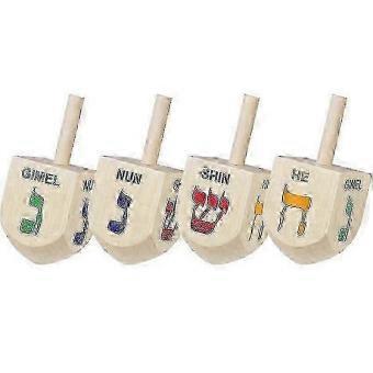 10pcs Hanukkah Wooden Dreidel Set, Classic Spinning Tops for Kids, Party Supplies & Decorations core