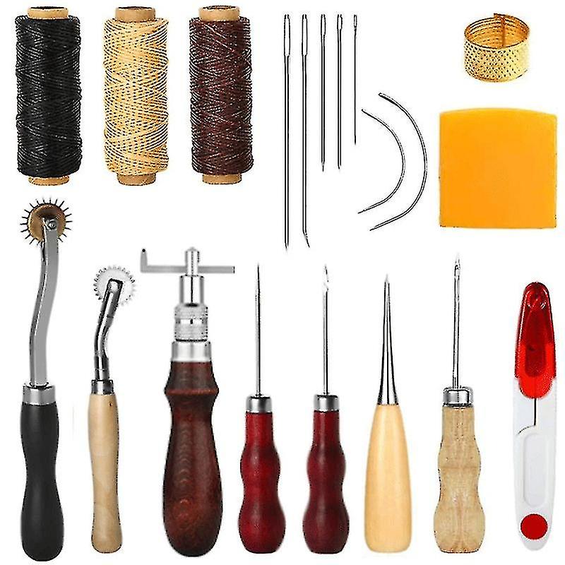 Handgefertigte Lederwerkzeuge DIY Lederwerkzeuge Set Lederwerkzeuge Set Leder Nähen