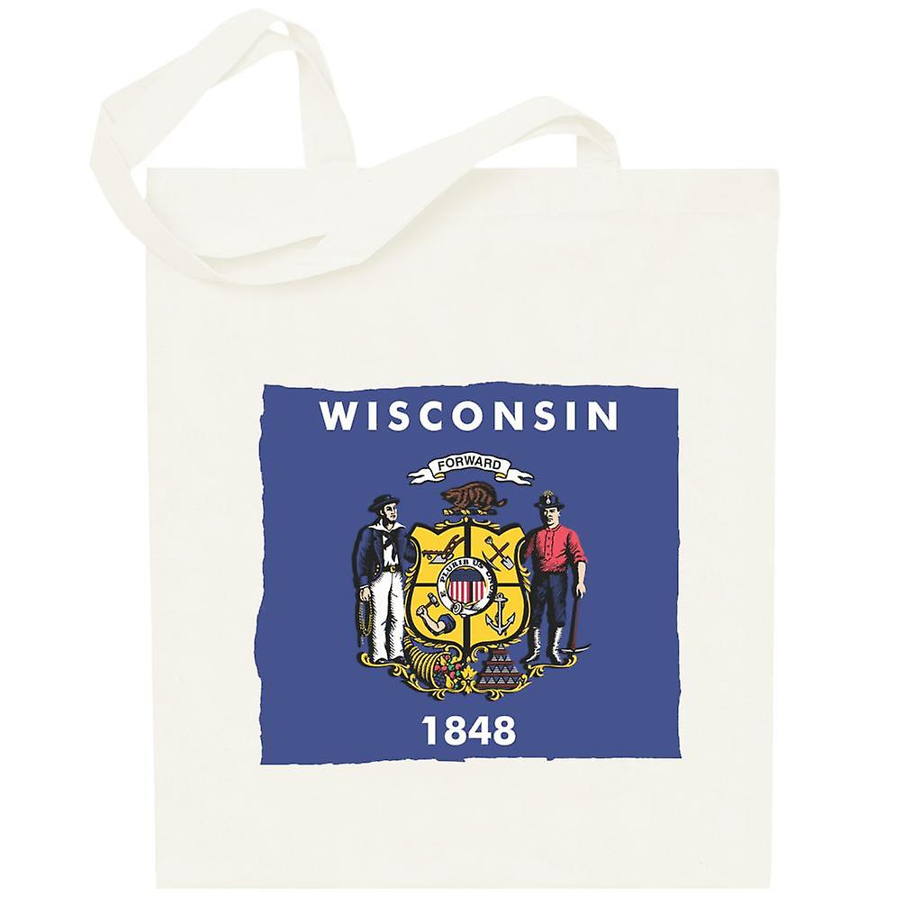 Wisconsin State Flag Totebag