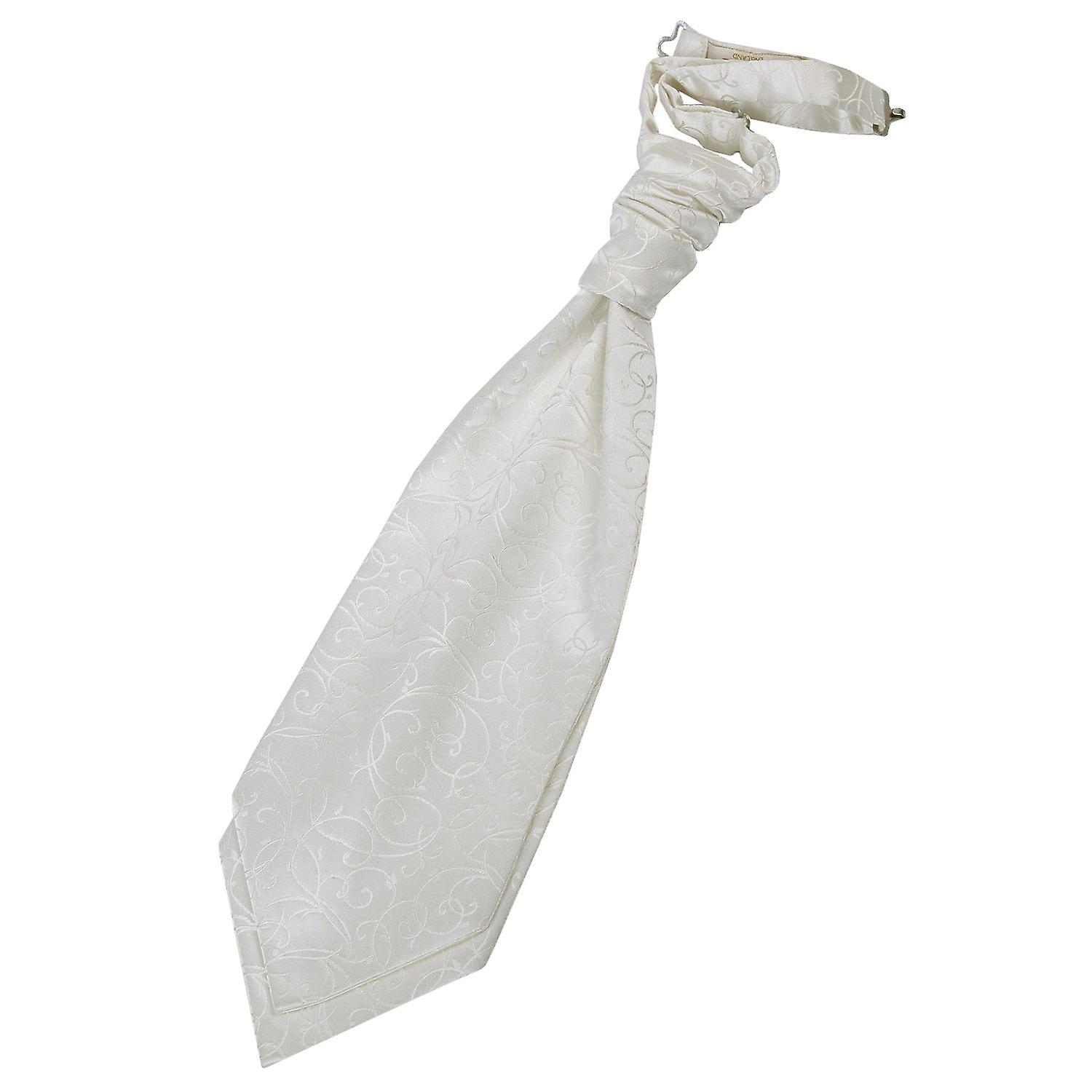 Ivory Swirl Pre-Tied Wedding Cravat