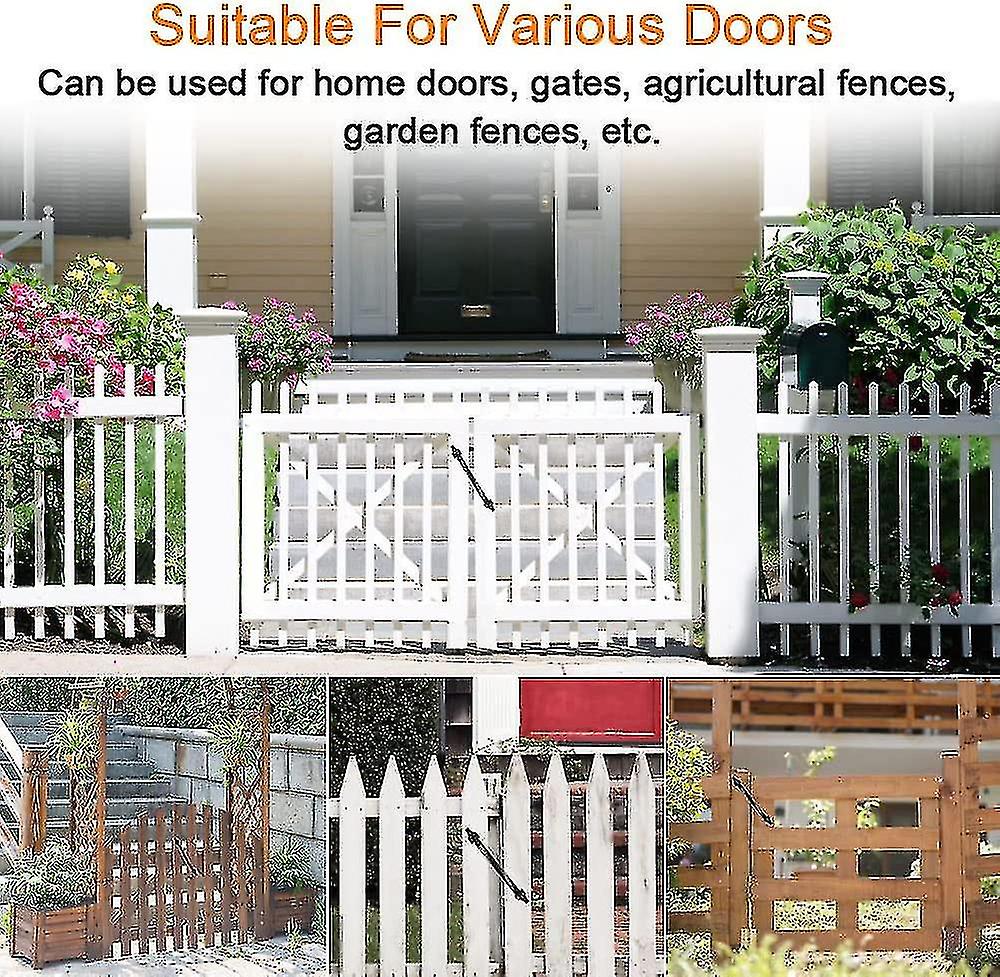 ゲートスプリングクローザーセルフクロージングゲートスプリングメタルアジャスタブルゲートクローザーヘビーデューティークロージングスプリング、木製およびビニールフェンスドア用フィッティング付き