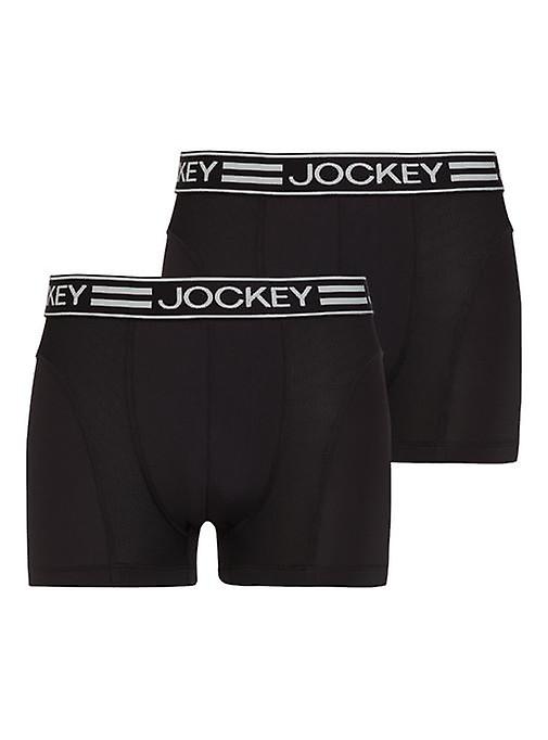 Jockey Microfiber Active 2-pack Trunks - Black