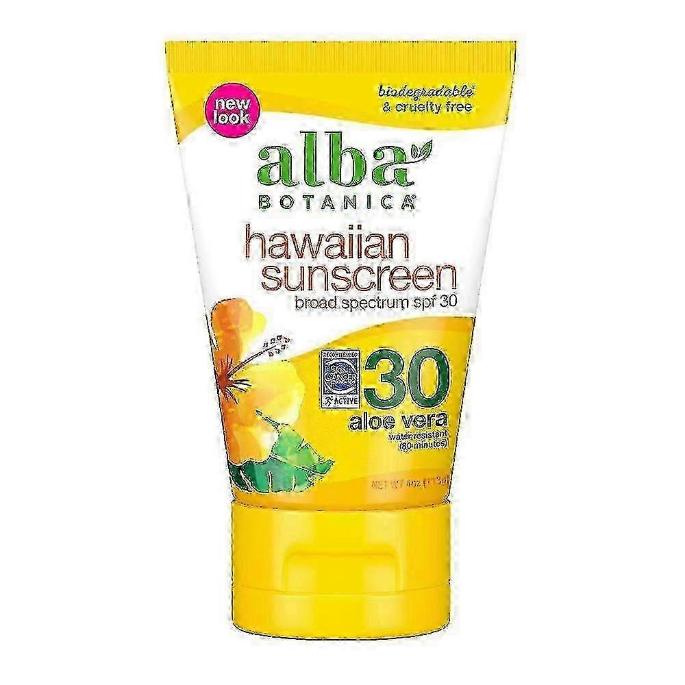 Alba Botanica 芦荟夏威夷防晒霜，SPF 30,4 盎司