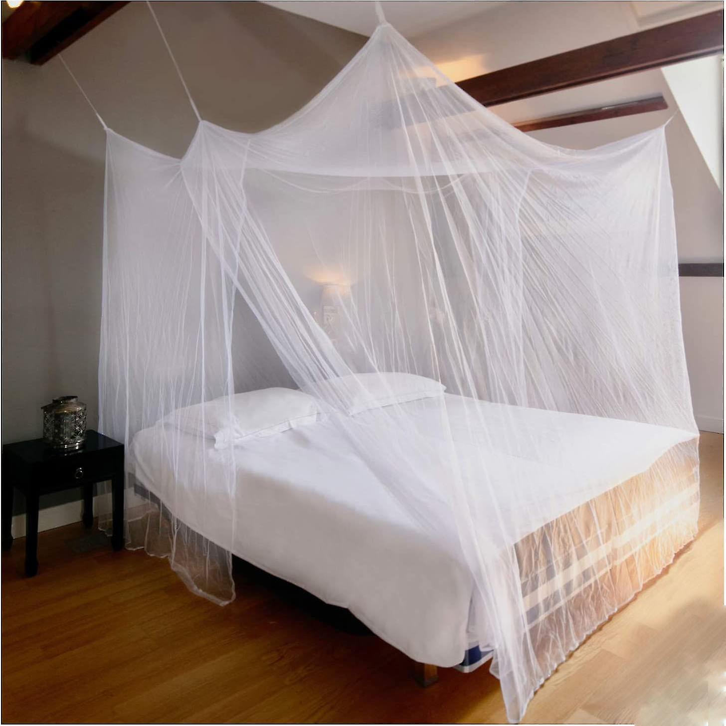 Mosquito Net Premium Canopy For Extra Large Bed Two Openings, Hanging Kit, King Size Net That Protects You And Repels Insects