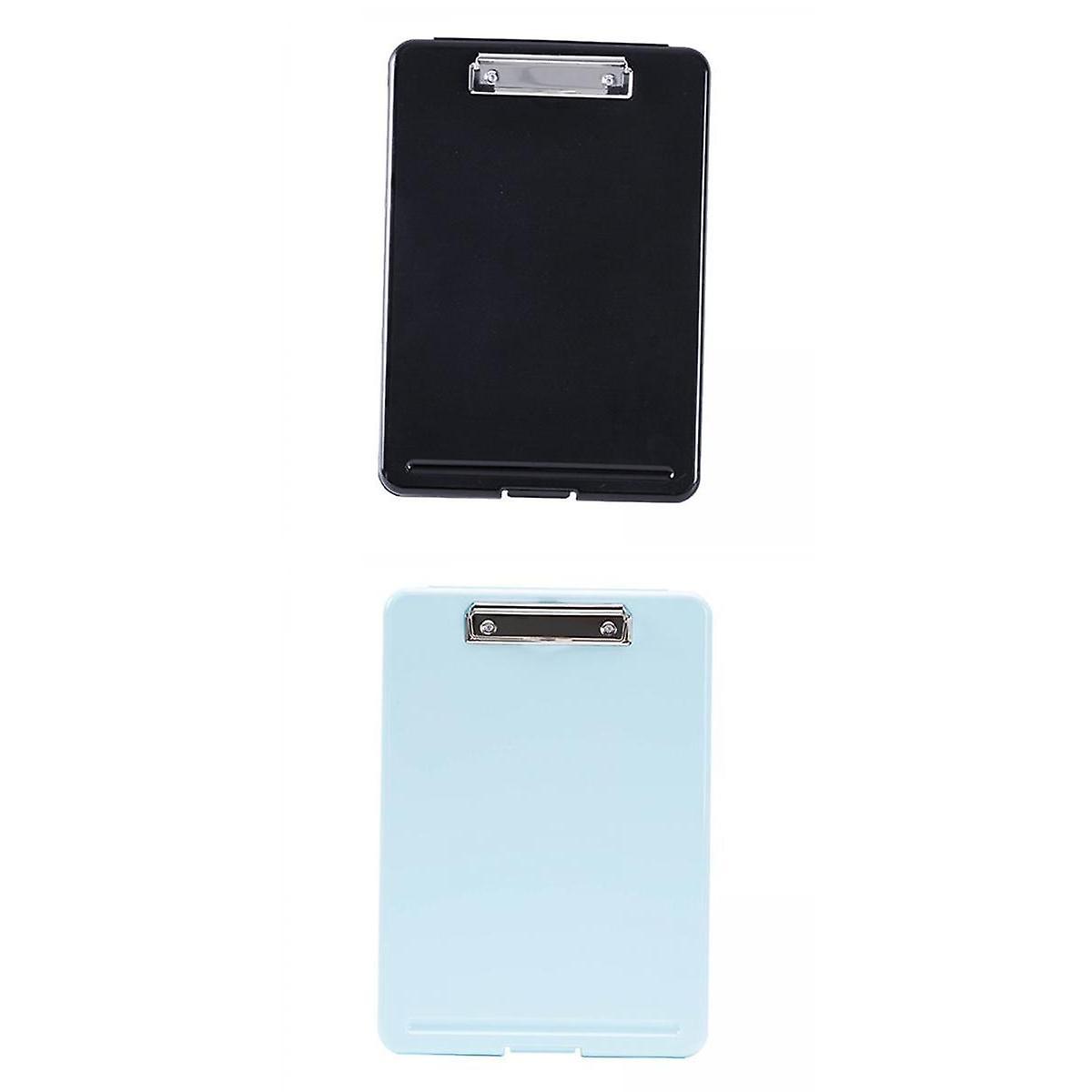 2pcs A4 Clipboard File Box Durable Waterproof Document Folder Case Supplies